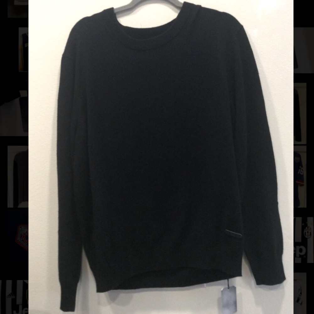 ***NWT*** BRUCERIVER Black Long-sleeve Wool-blend Crewneck Sweater (L/XL)